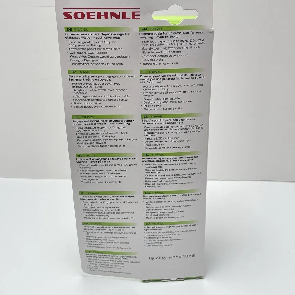 Soehnle Luggage‎ Scale Travel For Weighing On The Go, 110 Pound Capacity